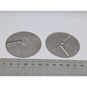 Moulinex La Machine Model 354 Food Processor Disk Lot of 2 ABCD